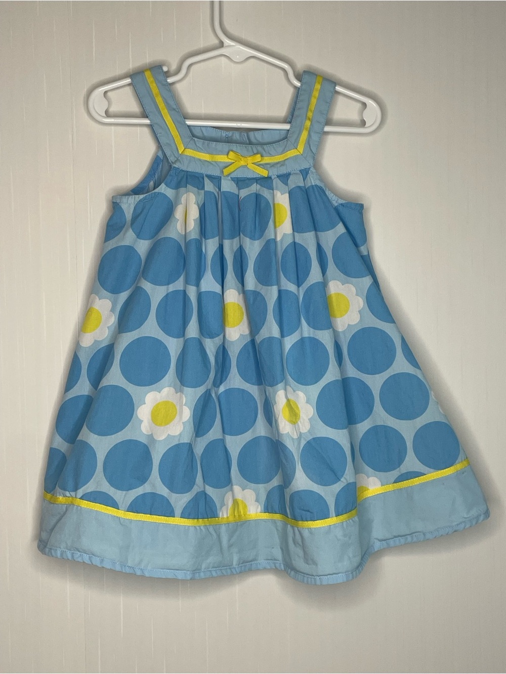 Gymboree 2010 Blue Pop of Daisies Polka Dot Sundress Cotton 18-24 Months